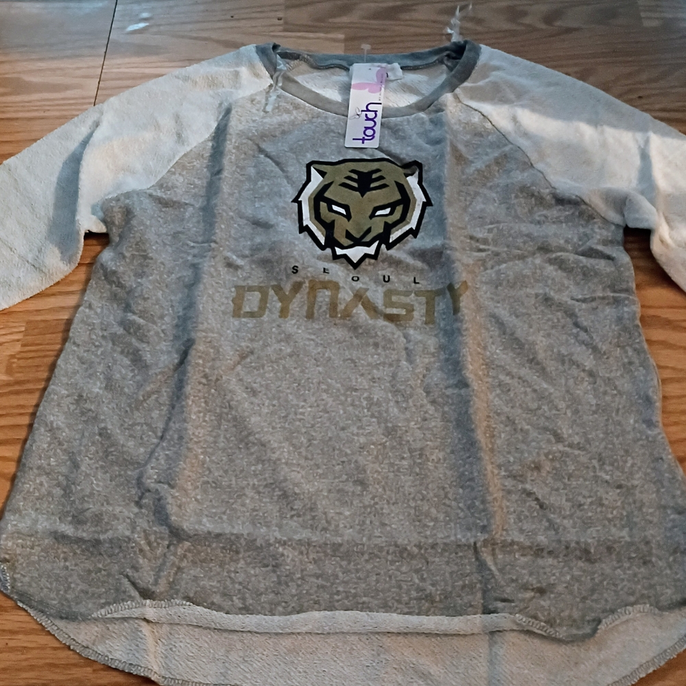 Kids Gray and Gold Raglan Shirt